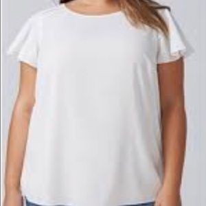 Lane Bryant Flutter-Sleeve Tee sz 24